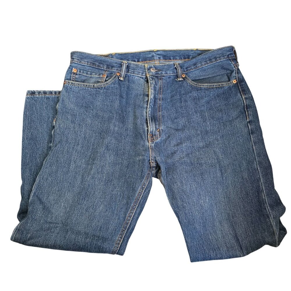 Levis Mens 505 Jeans Regular Fit Straight Leg Denim Jeans W38 L29 CM2100